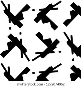 Simple black and white vector illustration. Abstract geometric background pattern