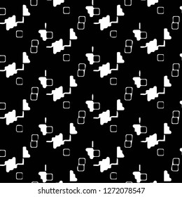 Simple black and white vector illustration. Abstract geometric background pattern