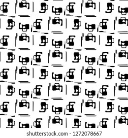 Simple black and white vector illustration. Abstract geometric background pattern