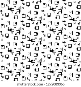 Simple black and white vector illustration. Abstract geometric background pattern