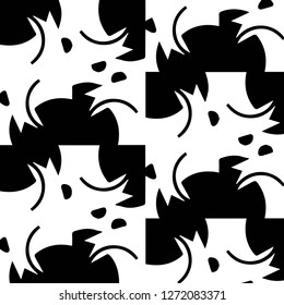 Simple black and white vector illustration. Abstract geometric background pattern