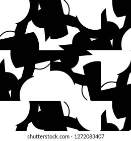 Simple black and white vector illustration. Abstract geometric background pattern