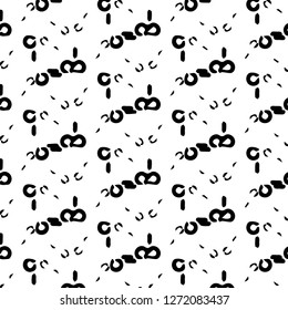 Simple black and white vector illustration. Abstract geometric background pattern