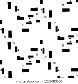 Simple black and white vector illustration. Abstract geometric background pattern