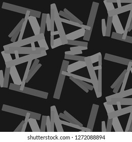 Simple black and white vector illustration. Abstract geometric background pattern
