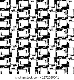 Simple black and white vector illustration. Abstract geometric background pattern