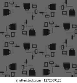 Simple black and white vector illustration. Abstract geometric background pattern