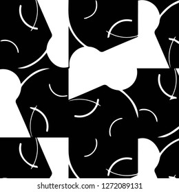 Simple black and white vector illustration. Abstract geometric background pattern