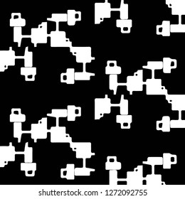 Simple black and white vector illustration. Abstract geometric background pattern