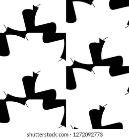 Simple black and white vector illustration. Abstract geometric background pattern