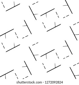 Simple black and white vector illustration. Abstract geometric background pattern