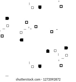 Simple black and white vector illustration. Abstract geometric background pattern