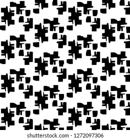 Simple black and white vector illustration. Abstract geometric background pattern