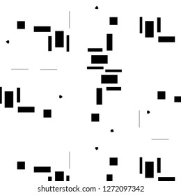 Simple black and white vector illustration. Abstract geometric background pattern