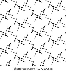 Simple black and white vector illustration. Abstract geometric background pattern