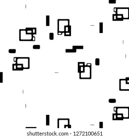 Simple black and white vector illustration. Abstract geometric background pattern