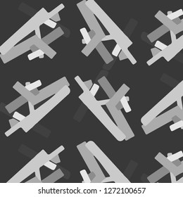Simple black and white vector illustration. Abstract geometric background pattern