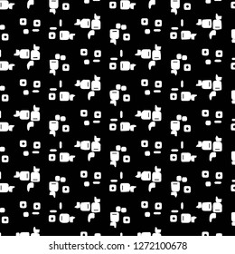 Simple black and white vector illustration. Abstract geometric background pattern