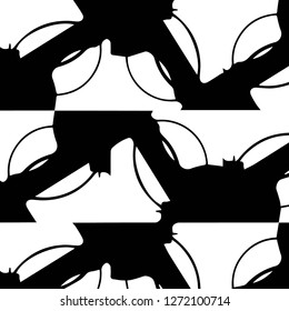 Simple black and white vector illustration. Abstract geometric background pattern