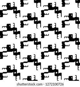 Simple black and white vector illustration. Abstract geometric background pattern