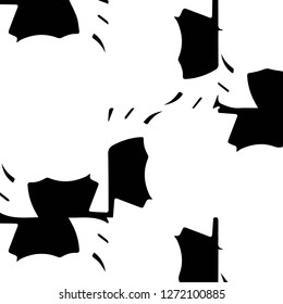 Simple black and white vector illustration. Abstract geometric background pattern