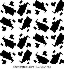 Simple black and white vector illustration. Abstract geometric background pattern