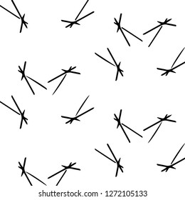 Simple black and white vector illustration. Abstract geometric background pattern