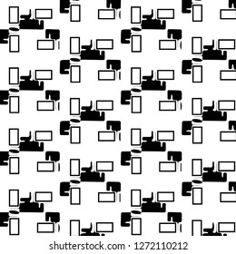 Simple black and white vector illustration. Abstract geometric background pattern