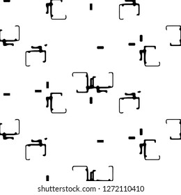 Simple black and white vector illustration. Abstract geometric background pattern