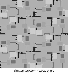 Simple black and white vector illustration. Abstract geometric background pattern