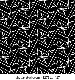 Simple black and white vector illustration. Abstract geometric background pattern