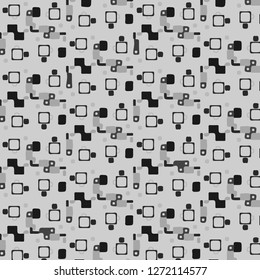 Simple black and white vector illustration. Abstract geometric background pattern