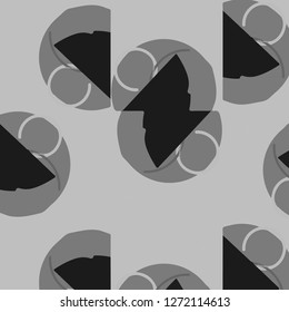 Simple black and white vector illustration. Abstract geometric background pattern