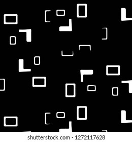 Simple black and white vector illustration. Abstract geometric background pattern