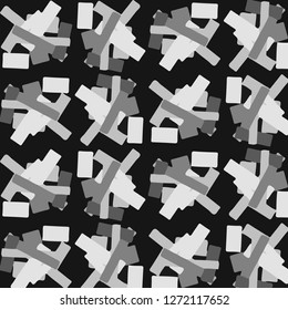 Simple black and white vector illustration. Abstract geometric background pattern