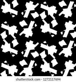 Simple black and white vector illustration. Abstract geometric background pattern
