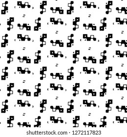 Simple black and white vector illustration. Abstract geometric background pattern