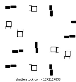 Simple black and white vector illustration. Abstract geometric background pattern