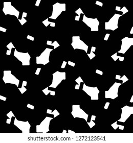 Simple black and white vector illustration. Abstract geometric background pattern