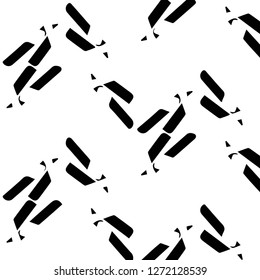 Simple black and white vector illustration. Abstract geometric background pattern