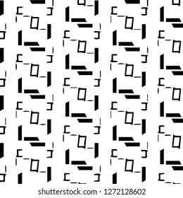 Simple black and white vector illustration. Abstract geometric background pattern