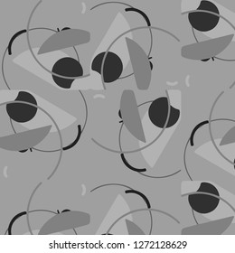 Simple black and white vector illustration. Abstract geometric background pattern