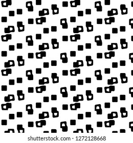 Simple black and white vector illustration. Abstract geometric background pattern