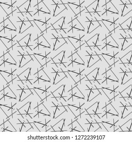 Simple black and white vector illustration. Abstract geometric background pattern