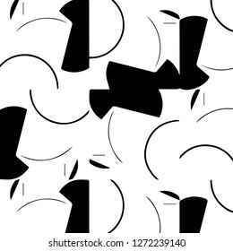 Simple black and white vector illustration. Abstract geometric background pattern