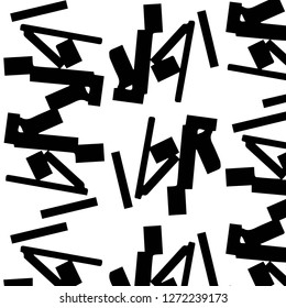 Simple black and white vector illustration. Abstract geometric background pattern