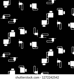 Simple black and white vector illustration. Abstract geometric background pattern
