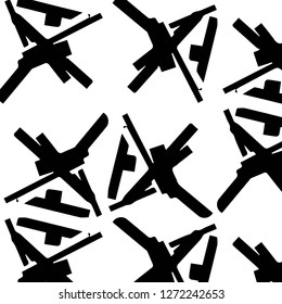 Simple black and white vector illustration. Abstract geometric background pattern