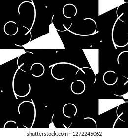 Simple black and white vector illustration. Abstract geometric background pattern