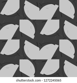 Simple black and white vector illustration. Abstract geometric background pattern